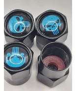 1 Set of 4 Black Punisher Tire Valve Stem Caps For Car, Standard Fitting... - $124.93 MXN