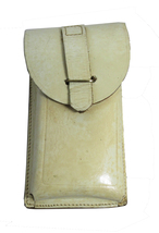 Vintage Italian army white leather magazine pouch ammo belt military ammunition - £9.43 GBP+