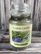 Yankee Candle 22 oz Scented Candle - Sage &amp; Lavender - 60% - RARE! - £23.34 GBP
