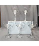 Vintage Libbey Rock Sharpe Normandy Crystal Champagne Coupe Glasses Sauc... - £31.06 GBP