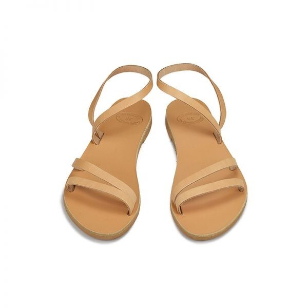 Sandalias griegas hechas a mano de cuero estilo antiguo con tiras de gladiado... Item image 5
