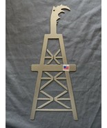 Laser Cut Steel Oil Derrick Wall Décor Or Ornament Natural Steel Silver - €42,79 EUR