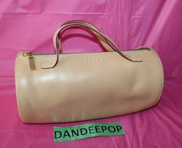 Celine Barrel Bag Women&#39;s Beige Leather Handbag - $470.24