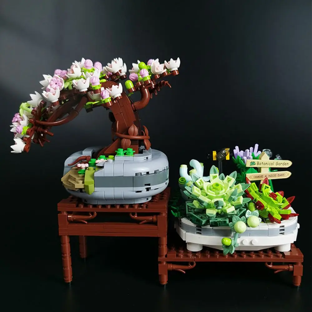 Flower Building Block Set Bonsai Tree Mini Sakura Cherry  Blossom Toys Kit - £33.96 GBP