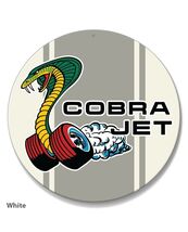 Ford Mustang Cobra Jet Car Vehicle Logo Poster Metal Round Sign 8x8in Vi... - $24.74