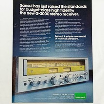 Vintage 1977 Magazine Print Ad Sansui G-3000 Receiver WiFi Home Stereo 8&quot; x 11&quot; - £5.23 GBP