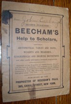 c1903 Beechams Pills Advertising Help To Scholars Book Quack Medicine - £4.72 GBP