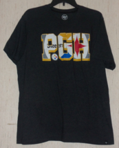 NEW MENS NFL &quot;PGH&quot; Pittsburgh Steelers BLACK HEATHER NOVELTY T-SHIRT SIZ... - £18.35 GBP