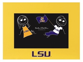 Ncaa Lsu Tigers 4x6 Yellow &quot;Fs&#39; Picture Frame Burnes Of Boston New - £9.66 GBP