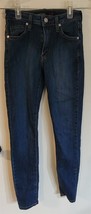 Womens 0 Just USA Dark Indigo Blue Distressed Skinny Denim Jeans - $8.91