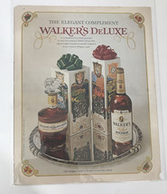 The Elegant Compliment Walker’s Deluxe Bourbon Vintage Print Ad - £6.19 GBP