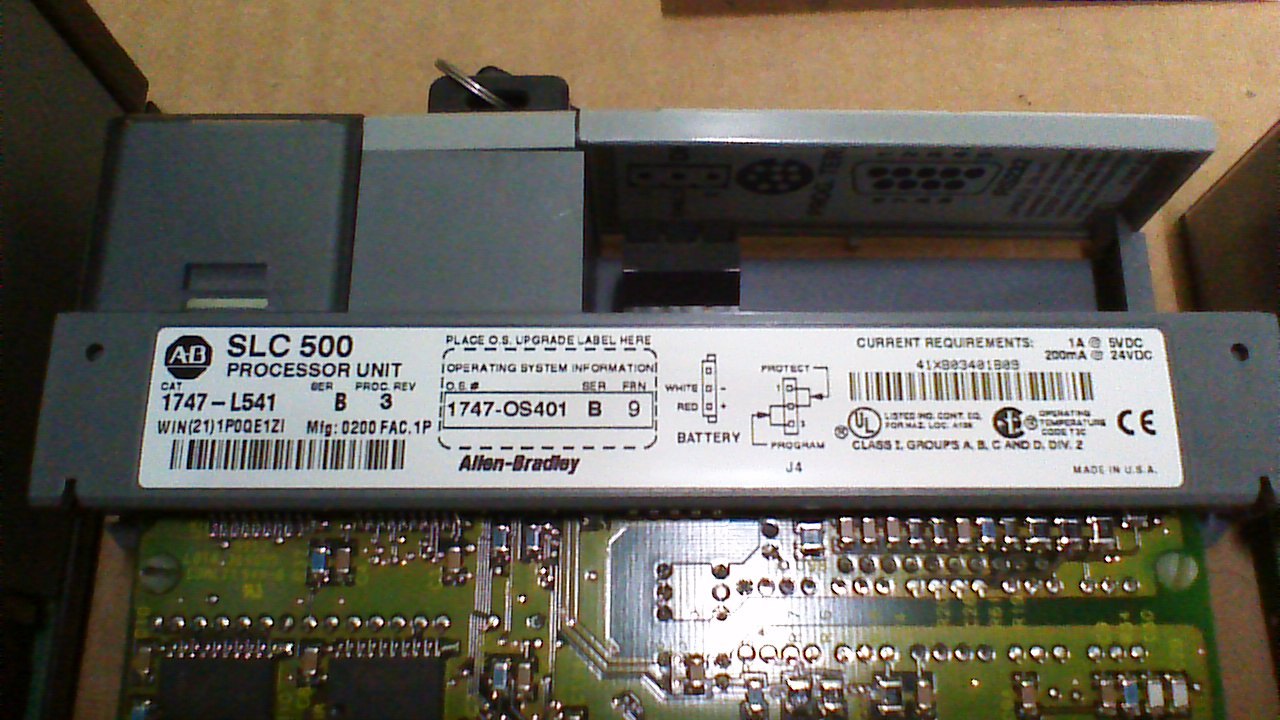 ALLEN BRADLEY SLC500 SYSTEM / (7) SLOT CHASSIS W/ PS, CPU, INPUT&OUTPUT ...
