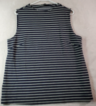 Ann Taylor Tank Top Womens Large Multicolor Striped Knit Wide Straps Round Neck - £11.85 GBP