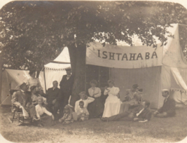 Rppc Meeting Tent Religious Group Istahaba  Banner Sign Real Photo Postcard - £15.16 GBP