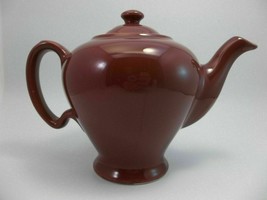 Vintage McCormick Hall Burgundy Teapot Baltimore MD USA Pottery China Tea Pot - £16.48 GBP