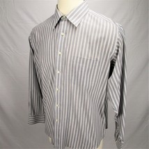 Chaps Ralph Lauren Button Up Dress Shirt Mens 2XL Striped Long Sleeve Apparel - £15.41 GBP