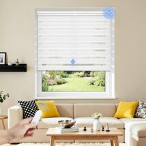 Grandekor Motorized Zebra Blinds with Remote Control White 29&#39;W x72&#39;H White - €48,93 EUR