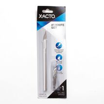 X-Acto #1 Precision Knife – w/ 5 #11 Blades – Silver Aluminum – Office W... - $9.85
