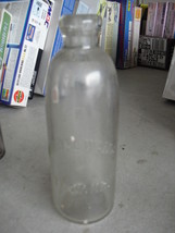 Vintage Glass Mineral Water Bottle Large CC Logo Troy NY - £18.20 GBP