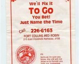 Red Robin America&#39;s Burgers &amp; Spirits Emporium Menu Fort Collins Colorad... - $27.72