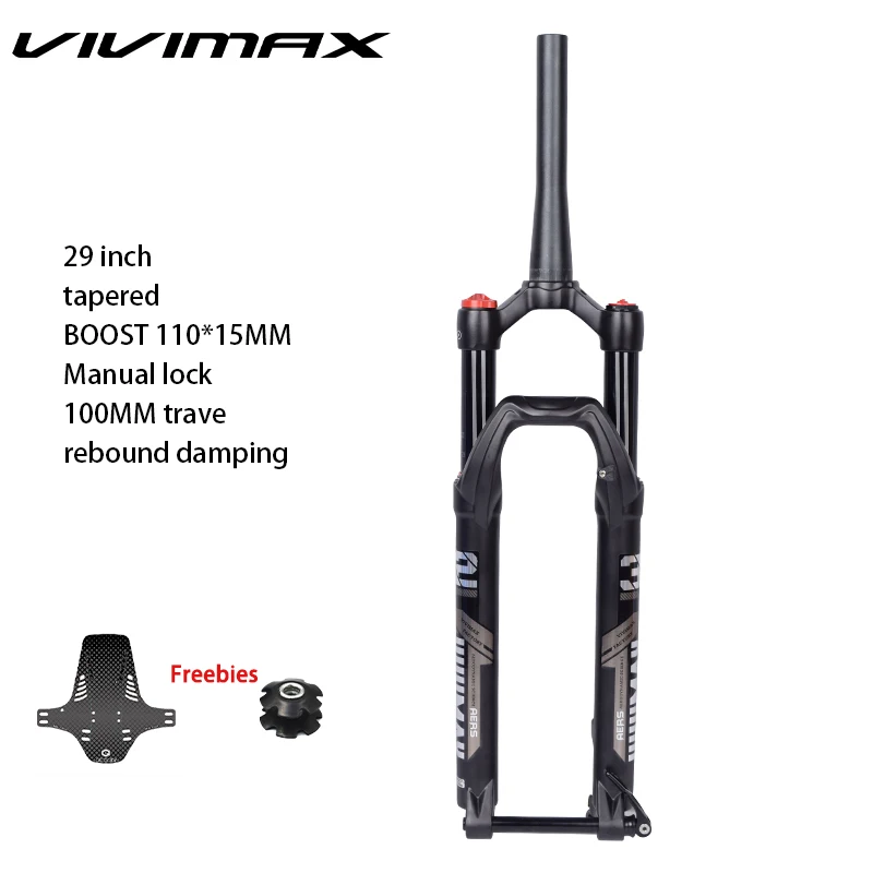 VIVIMAX mountain bike front fork 27.5/29 inch barrel axle 100x15mm stroke 100mm  - £270.25 GBP