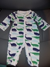 Janie And Jack Whale Print Romper Size 0/3 Months EUC - £18.26 GBP
