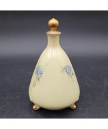 Antique c.1910 O&amp;EG Ceramic Yellow HandPainted Floral Perfume Bottle w/T... - $927.78 MXN