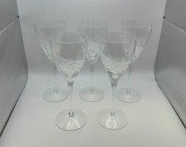 Set Of 5 Lenox Crystal Windswept Wine Glasses - £92.83 GBP