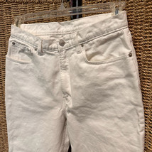 Vintage Jordache Jeans Womens 15 30W 31L 30x31 White Denim Horse Straight Leg - £21.73 GBP
