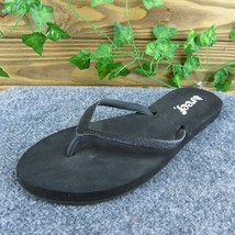 Reef  Women Flip Flop Sandal Shoes Black Synthetic Size 8 Medium - £19.42 GBP