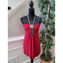 XXI Off the Shoulders Top Women&#39;s Size SP Red Viscose Strapless Sleeveless - $25.74