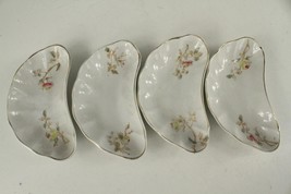 Vintage China ANCHOR POTTERY JEM Pink Floral Lot 4 Porcelain Bone Dishes - £22.71 GBP