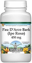 Pau D&#39;Arco Bark (Ipe Roxo) - 450 mg (100 capsules, ZIN: 511531) - 2 Pack - $29.63