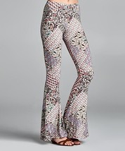 MSRP $65 Love, Kuza Taupe Paisley Palazzo Pants Multi Size Small NWOT - £14.62 GBP