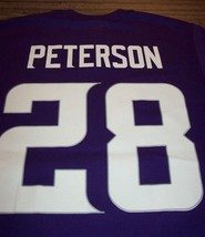 Minnesota Vikings #28 Adrian Peterson Nfl Football T-Shirt Small New w/ Tag - £15.57 GBP
