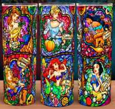 Princess Vintage Stained Glass Style tumbler Cup - £15.59 GBP