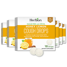 Herbion Naturals Cough Drops with Honey Lemon Flavor, Soothes Cough - Pack of 6 - £15.79 GBP