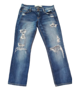 Abercrombie &amp; Fitch Jeans Skinny Womens Distressed Low Mid Rise 26/2 Ripped - £13.28 GBP