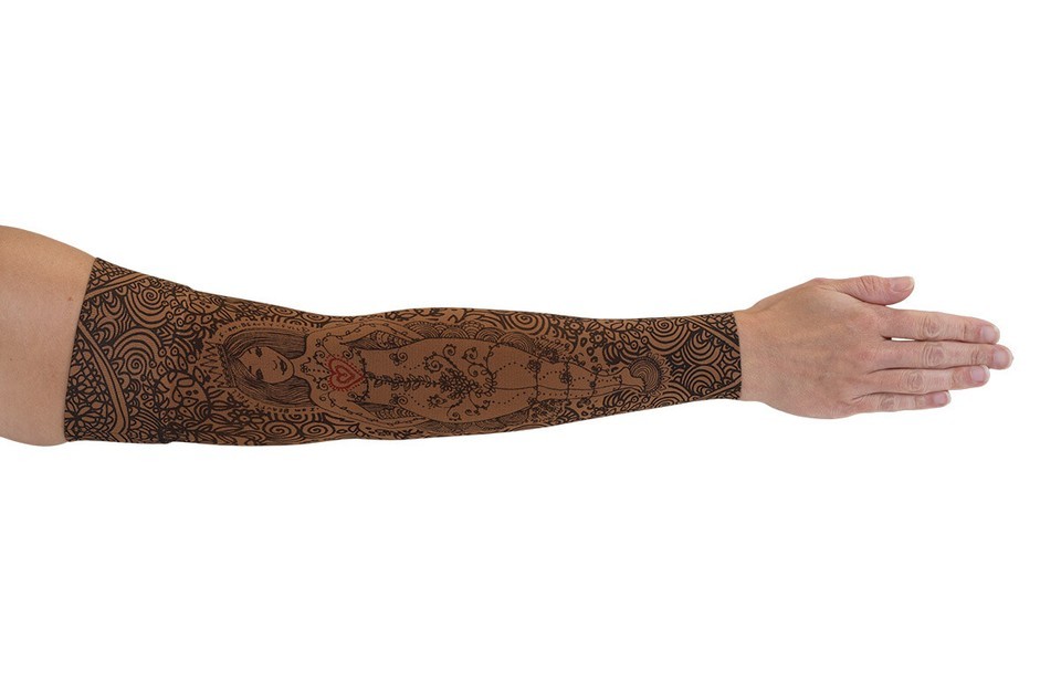 BEAUTY-FULL MOCHA Compression Sleeve by LYMPHEDIVAS Gauntlet Opt ANY SZ/... - $92.00+