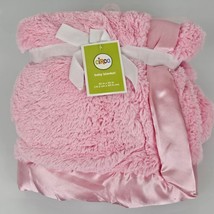 Circo Solid Pink Baby Blanket Plush Satin Trim HTF Lovey Thick Sherpa Target NEW - $98.99