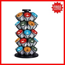 Sleek Black Coffee Pod Carousel - Holds 35 K Cup Pods for Effortless Access - $48.49