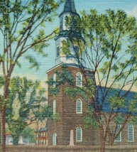 1715 Bruton Parish Episcopal Church Williamsburg Virginia Linen Vintage Postcard - £13.70 GBP