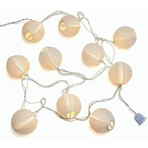 White Lantern String Lights Plug In, 8.5Ft Hanging Indoor Decorative String Ligh - £25.15 GBP
