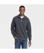 Goodfellow &amp; Co. Men&#39;s Quilted Snap Pullover Sweatshirt MEDIUM Dark Gray... - $45.21 CAD
