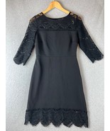 Express High Waist Fitted Lace Dress Womens Size 10 3/4 Sleeve - £29.96 GBP