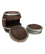 Rustic Western Wine Time Old Fashioned Country Beer Barrel Faux Wood Coa... - $41.01 CAD