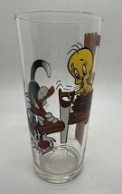 Looney Tunes Pepsi Tweety Bird &amp; Sylvester the Cat 1976 6&quot; Drinking Glass - $8.90