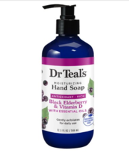 Dr Teals Moisturizing Hand Soap Antioxidant Black Elderberry Vitamin D 12.5Fl Oz - £11.50 GBP