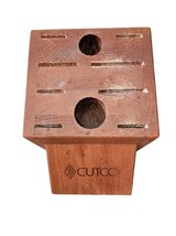 CUTCO Homemaker 10 Slot Solid Honey Oak Wood Block Made in the USA REALL... - $329.54 MXN