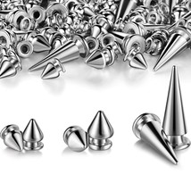 170 Pieces Multiple Sizes Cone Spikes Screwback Studs Rivets Large Mediu... - $19.99